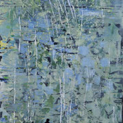 Blaue Landschaft 2019 Acryl auf Leinwand 150 x 50 cm 