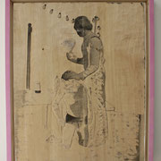 Trichtern, 2016, Relief Linde, 39 x 51 x 3,5 cm