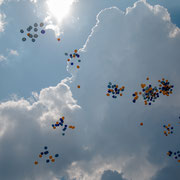 Luftballons im Stadion anl. des 2. deutschen Posaunentages