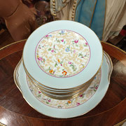assiettes à dessert + plat porcelaine de limoges 