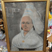 Pastel ancien XIX
