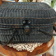 panier ancien en osier 