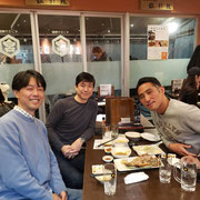 2024.1.8 交流会 Sota Yuyama先生（左）日本空手協会 中達也先生（中央）私（左）