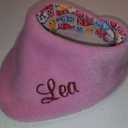 WHT hier mit Fleece in rosa und Schrift in pink