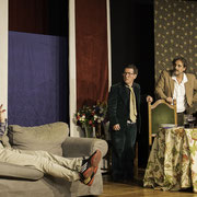 Fotografia di scena dello spettacolo teatrale Il pirata da salotto al Teatro Caboto Kolbe a Milano | Alessandro Tintori