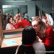 Backstage nudo artistico ritratti di coppia in gravidanza di Alessandro Tintori