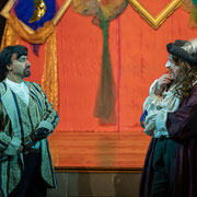 Fotografia di scena di Cyrano de Bergerac in scena al Teatro Caboto Kolbe di Milano