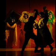 Fotografia di scena di Cyrano de Bergerac in scena al Teatro Caboto Kolbe di Milano