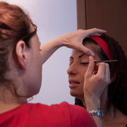 Backstage del set del porfolio fine art La strega di Alessandro Tintori con Yara