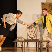 Fotografia di scena dello spettacolo teatrale "La polizza di assicurazione" | Alessandro Tintori