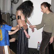 Backstage dal set del portfolio fine art di Alessandro Tintori "La strega" con Sara