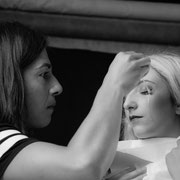 Fotografia di backstage di Claudio Gioffrè del set di Alessandro Tintori con Alice Viganò