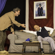 Fotografia di scena dello spettacolo teatrale Il pirata da salotto al Teatro Caboto Kolbe a Milano | Alessandro Tintori