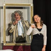 Fotografia di scena spettacolo teatrale Tre cretini... sono meglio di uno al Teatro Caboto Kolbe | Alessandro Tintori