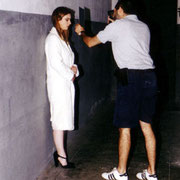 Fotografia di Dario Improda del backstage del portfolio "Il castello" di Alessandro Tintori