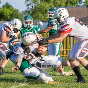 Fotografia sportiva di football americano Rams Milano - Rebels Lugano | Alessandro Tintori