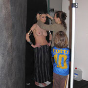 Backstage dal set del portfolio fine art di Alessandro Tintori "La strega" con Sara