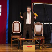 Fotografia di scena dello spettacolo teatrale "Il quarto colloquio" | Alessandro Tintori