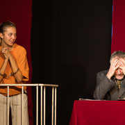 Fotografia di scena dello spettacolo teatrale "Il caso Lancaster" | Alessandro Tintori