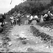 1922-1927. A group of walkers of SAT (Società Alpinisti Trentini) from Rovereto (TN).