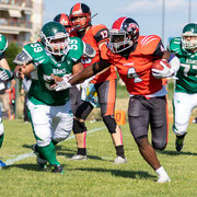 Fotografia sportiva di football americano Wolverines Piacenza vs Rams Milano | Alessandro Tintori