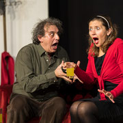 Fotografia di scena spettacolo teatrale Tre cretini... sono meglio di uno al Teatro Caboto Kolbe | Alessandro Tintori