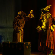 Fotografia di scena di Cyrano de Bergerac in scena al Teatro Caboto Kolbe di Milano