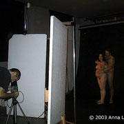 Backstage nudo artistico ritratti di coppia in gravidanza di Alessandro Tintori