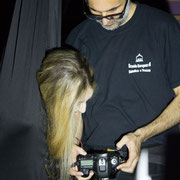 Backstage del set di discipline aeree portfolio 748 di Alessandro Tintori con Alice Vianò | © 2016 Andrea Sina