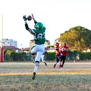 Fotografia sportiva di football americano Cavaliers Castelfranco Veneto vs Rams Milano | Alessandro Tintori