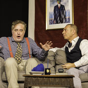Fotografia di scena dello spettacolo teatrale Il pirata da salotto al Teatro Caboto Kolbe a Milano | Alessandro Tintori