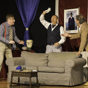 Fotografia di scena dello spettacolo teatrale Il pirata da salotto al Teatro Caboto Kolbe a Milano | Alessandro Tintori