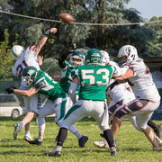 Fotografia sportiva di football americano Rams Milano - Rebels Lugano | Alessandro Tintori