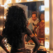 Backstage del portfolio fine art di Alessandro Tintori "La strega" con Bintou