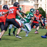 Fotografia sportiva di football americano Wolverines Piacenza vs Rams Milano | Alessandro Tintori