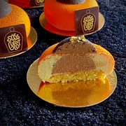 Orangenmousse Törtchen mit Kaffee-/Schoggikern
