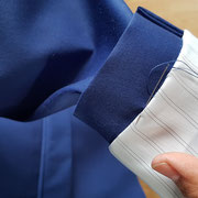 Couture  reprise manches veste homme