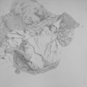 heimdall- graphite sur papier marouflé - 100cm x 100cm