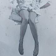 reine des neiges - huile sur panneau - 100cm x 60cm 