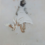 là-bas - huile sur panneau - 70cm x 70cm (VENDU)