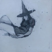 flottement #1- huile sur panneau - 50cm x 50cm (VENDU)