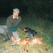 Gallo Zeffiro mit erlegten Bock