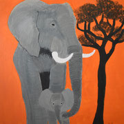 135/Elefanten/Malkarton30x30Acryl