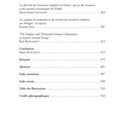 L'économie templière en Occident - Table des matières