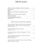 L'économie templière en Occident - Table des matières