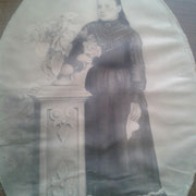 Señora Luz Juarez en su casa de Coatlinchan (mamá de doña Luz) Año:1927