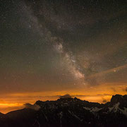 Milchstrasse über Hochnissl&Lamsenspitze, Karwendel | © Bernhard Thum, ID-Nummer GF-04-2015-004