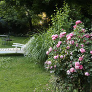 Ruhebereich Rasensitzplatz Himberg Rosen