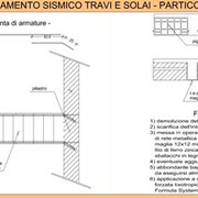 Scuola G. Pardo - Plesso Atria di Castelvetrano - Particolari esecutivi strutturali - Adeguamento sismico solai e travi 