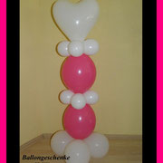 Säule ca.1,20m mit Latexballon Herz    - Preis:  11,50 €                        